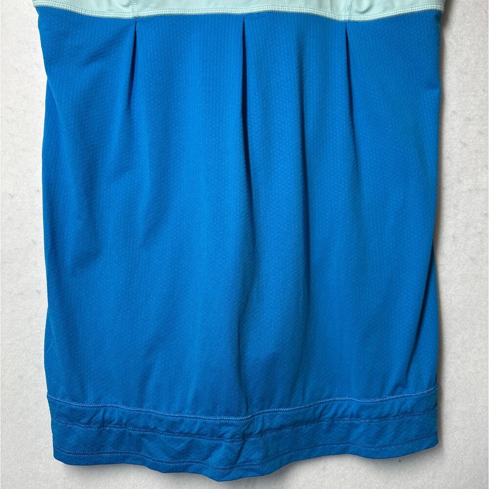 Lululemon Run Tame Me Tank Top Sz 12 Blue Teal Cinch Waist Babydoll Yoga Gym - Picture 3 of 10